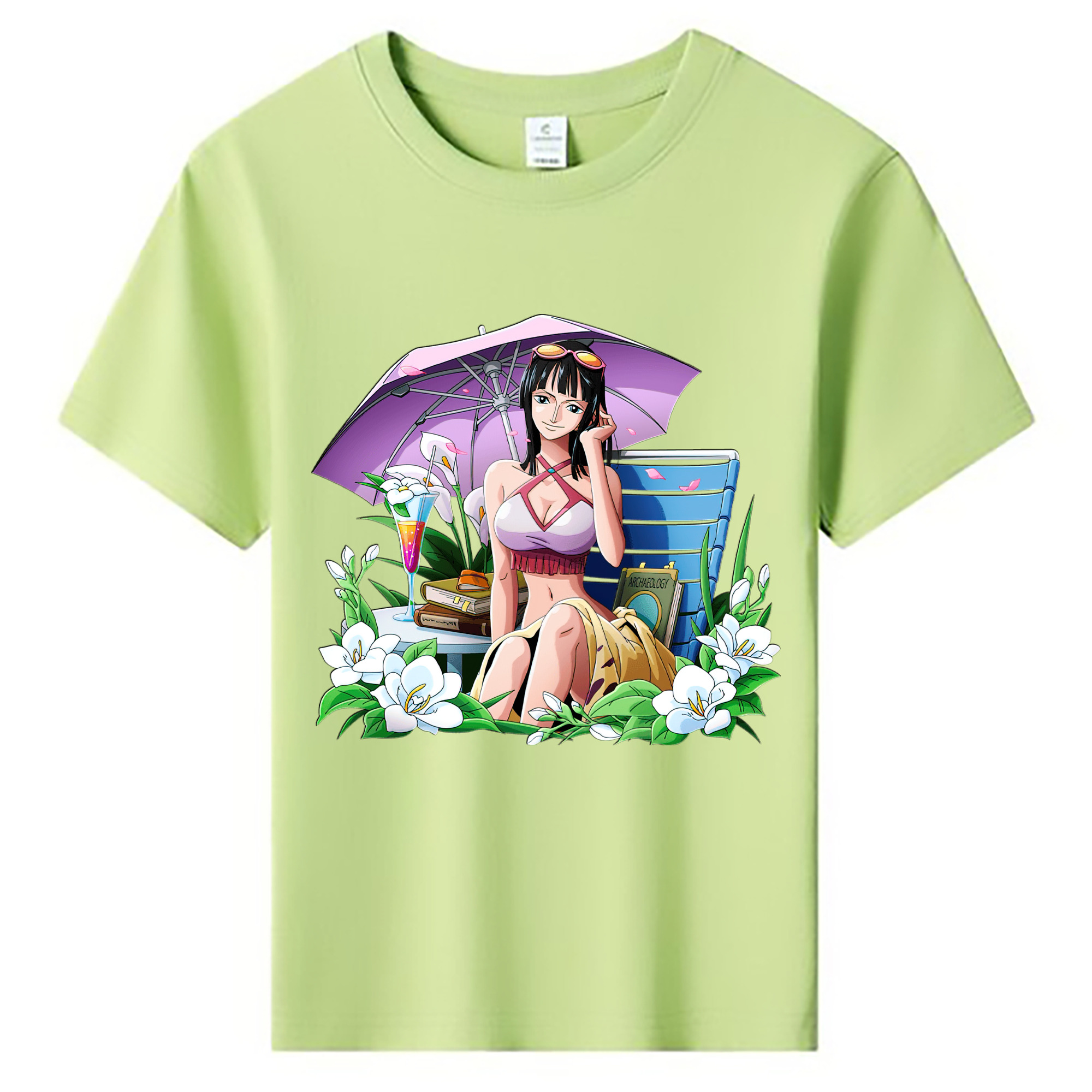 （画像用） ワンピース ニコ・ロビン ONE PIECE Nico Robin 綿100％キッズTシャツ（フロントプリント）